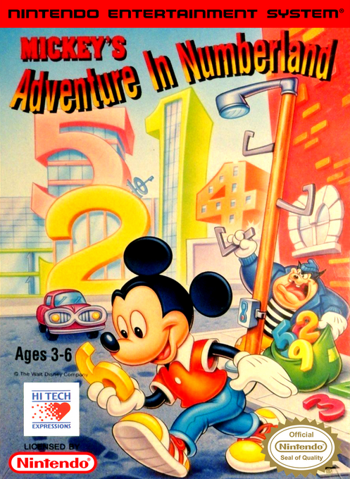 Mickey's Adventure in Numberland box art