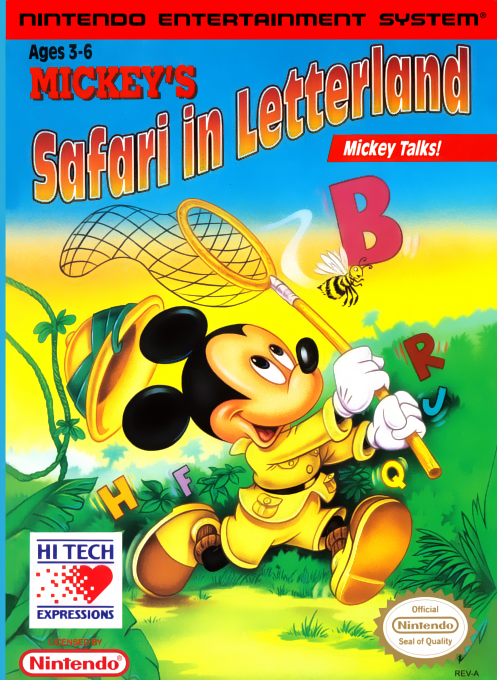 Mickey's Safari in Letterland box art