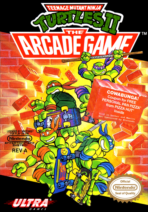 Teenage Mutant Ninja Turtles II: The Arcade Game box art