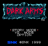 Dark Arms: Beast Buster 1999 title screen