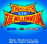 SNK vs. Capcom: The Match of the Millennium title screen