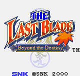 The Last Blade: Beyond the Destiny title screen