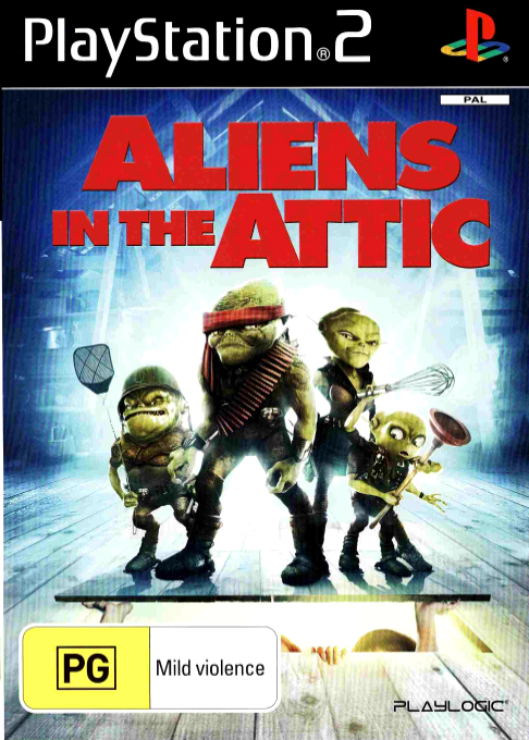 Aliens in the Attic box art