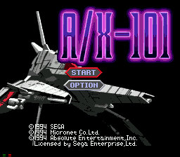 A/X-101 title screen