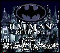 Batman Returns title screen