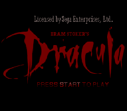 Bram Stoker's Dracula title screen