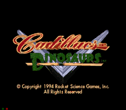Cadillacs and Dinosaurs: The Second Cataclysm title screen
