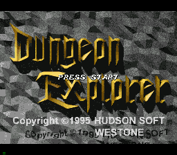Dungeon Explorer title screen