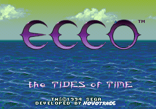Ecco: The Tides of Time title screen