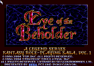 Eye of the Beholder title screen