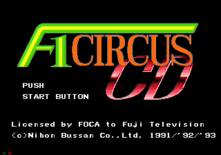 F1 Circus CD title screen