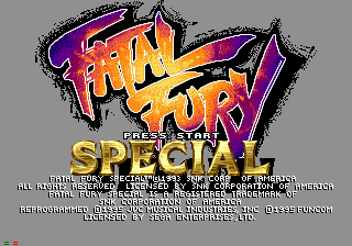 Fatal Fury Special title screen