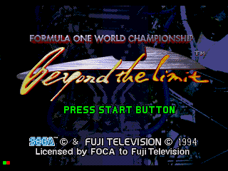 Formula One World Championship: Beyond the Limit title screen