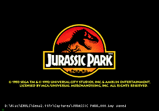 Jurassic Park title screen