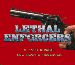 Lethal Enforcers title screen