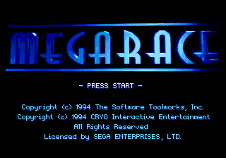 MegaRace title screen