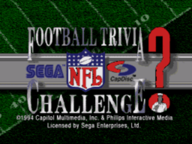 NFL Football Trivia Challenge title screen
