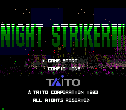 Night Striker title screen
