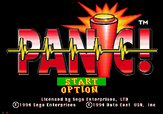 Panic! title screen