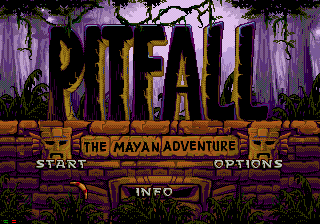 Pitfall: The Mayan Adventure title screen