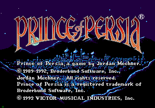 Prince of Persia title screen