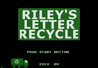 Riley's Letter Recycle title screen