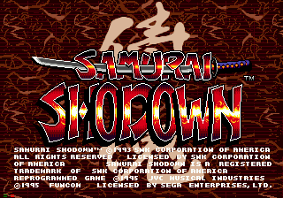 Samurai Shodown title screen