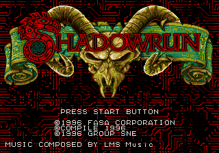 Shadowrun title screen