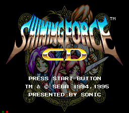 Shining Force CD title screen