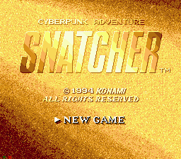Snatcher title screen
