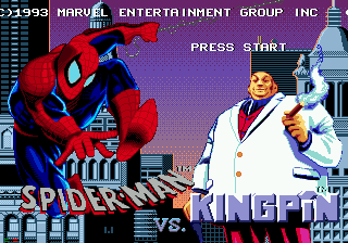 The Amazing Spider-Man vs. The Kingpin title screen