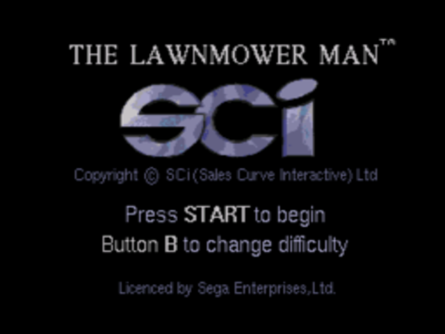 The Lawnmower Man title screen
