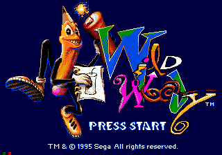 Wild Woody title screen