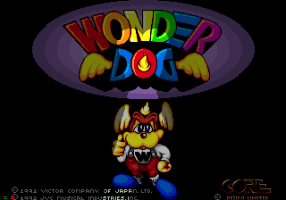Wonder Dog title screen