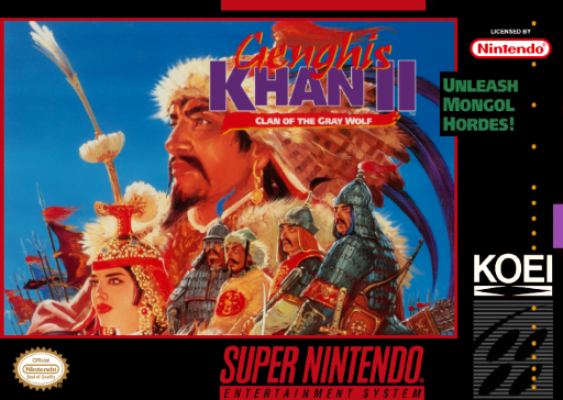 Genghis Khan II: Clan of the Gray Wolf box art
