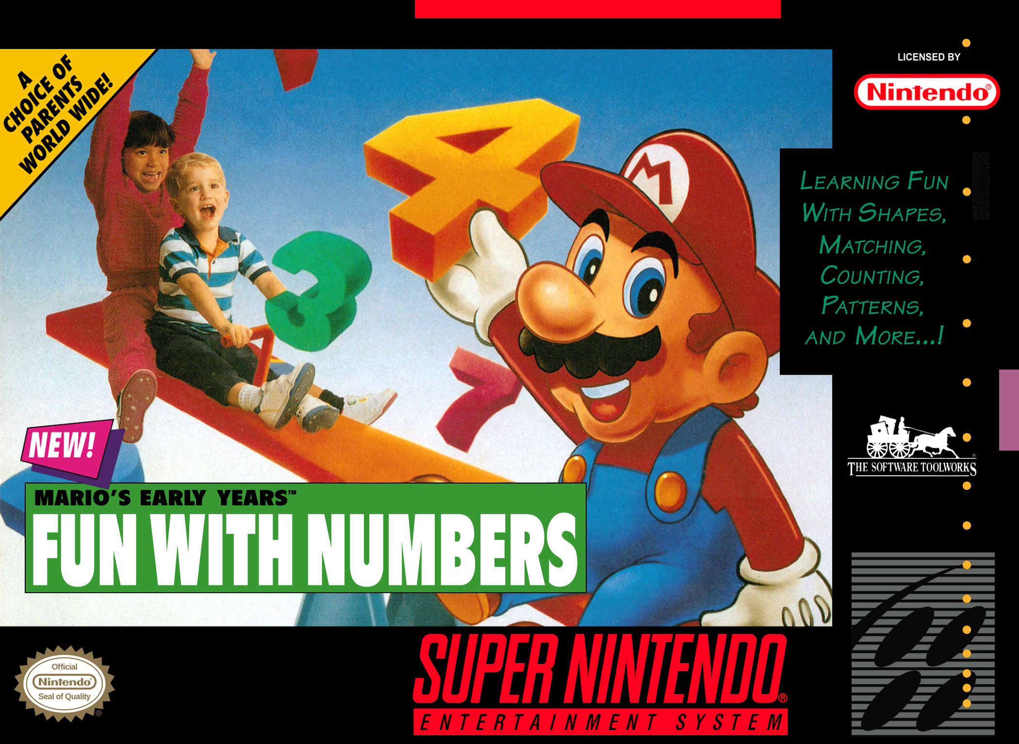 Mario's Early Years! Fun with Numbers box art
