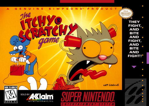 The Itchy & Scratchy Game box art
