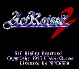 ActRaiser 2 title screen