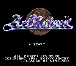 ActRaiser title screen
