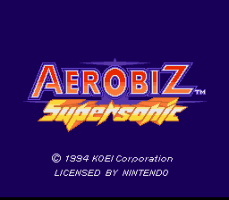 Aerobiz Supersonic title screen