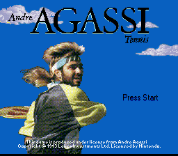 Andre Agassi Tennis title screen