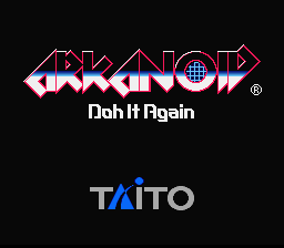 Arkanoid: Doh It Again title screen