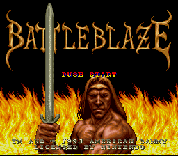 Battle Blaze title screen