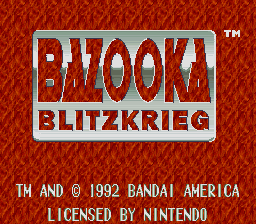 Bazooka Blitzkrieg title screen