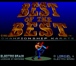 Best of the Best: Championship Karate title screen