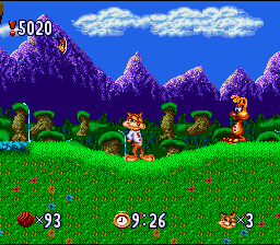 Bubsy in Claws Encounters of the Furred Kind gameplay screenshot