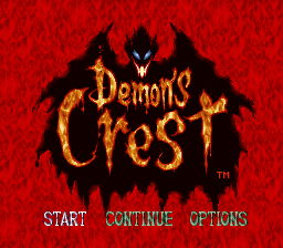 Demon's Crest title screen