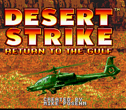 Desert Strike: Return to the Gulf title screen