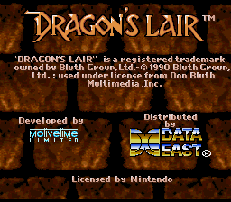 Dragon's Lair title screen