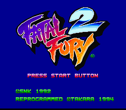 Fatal Fury 2 title screen